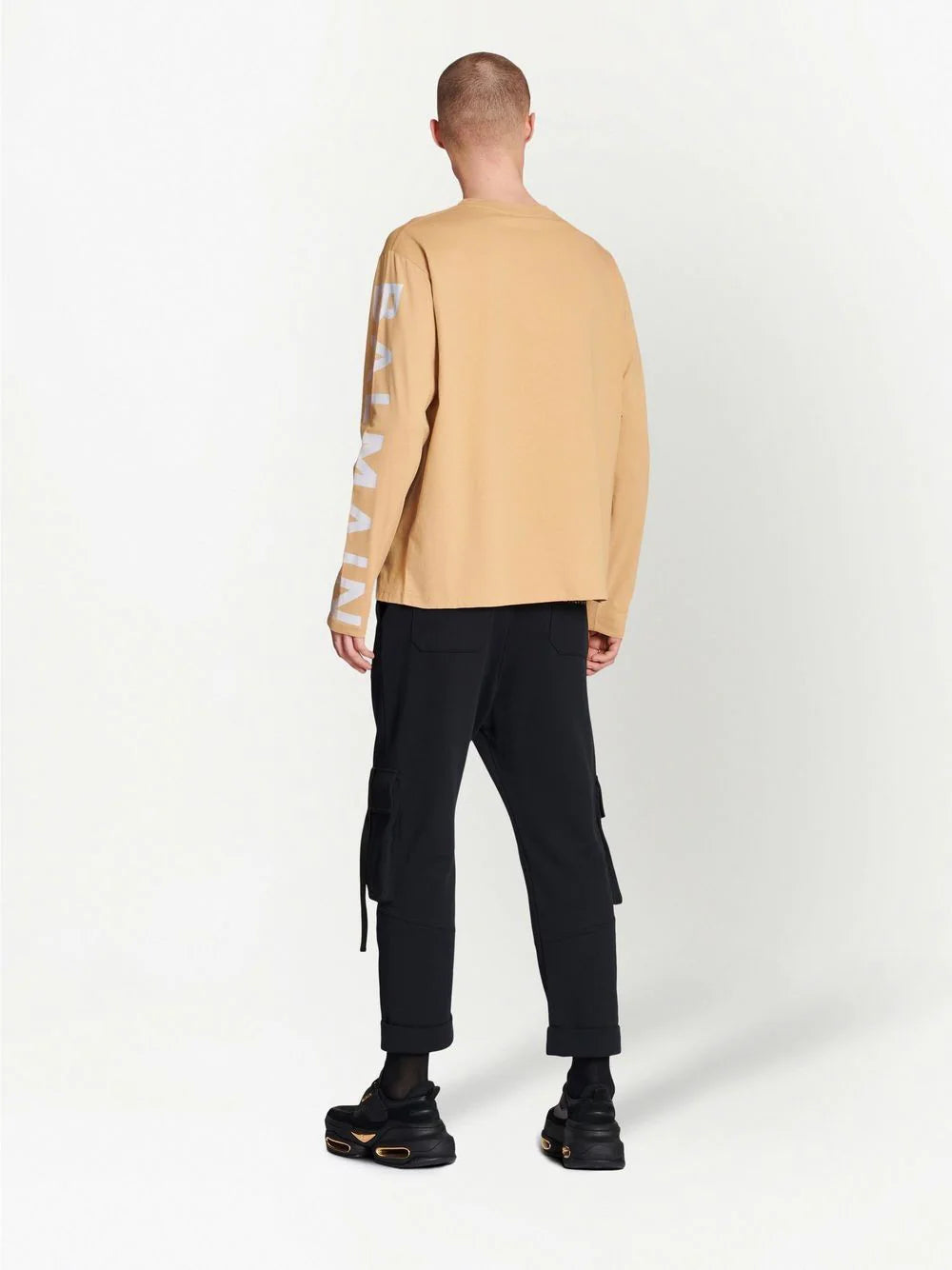 Balmain  logo-print sleeve T-shirt