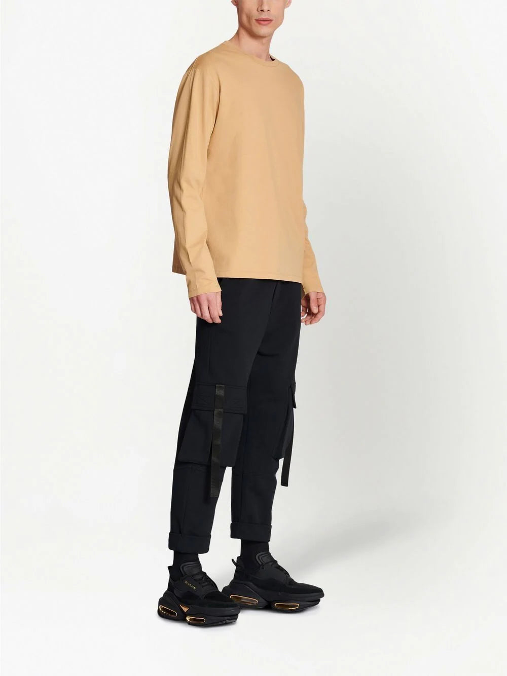 Balmain  logo-print sleeve T-shirt