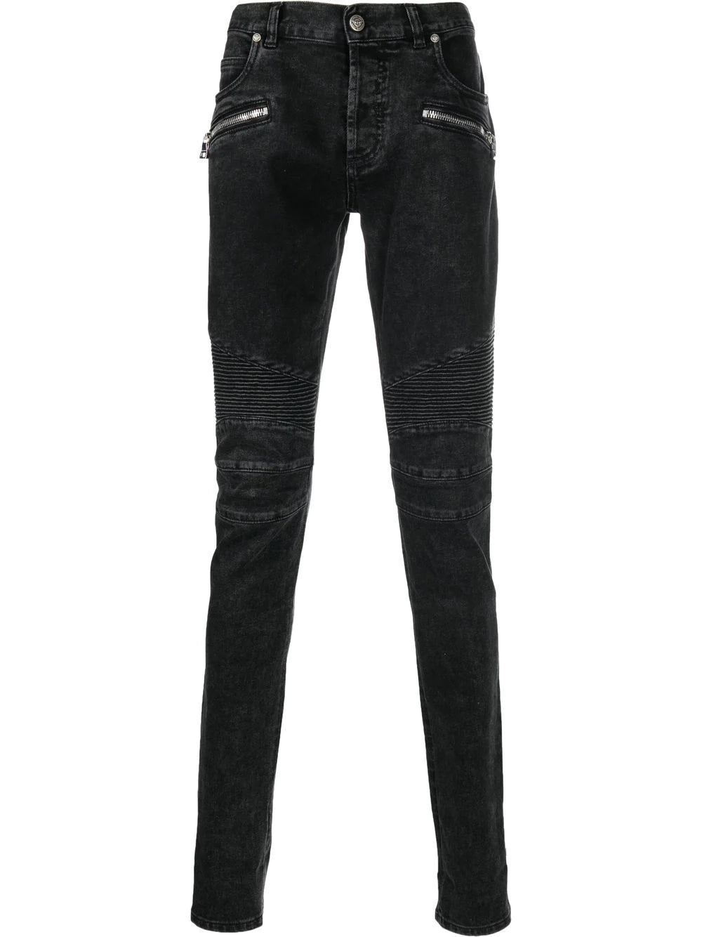 Balmain skinny biker-style jeans