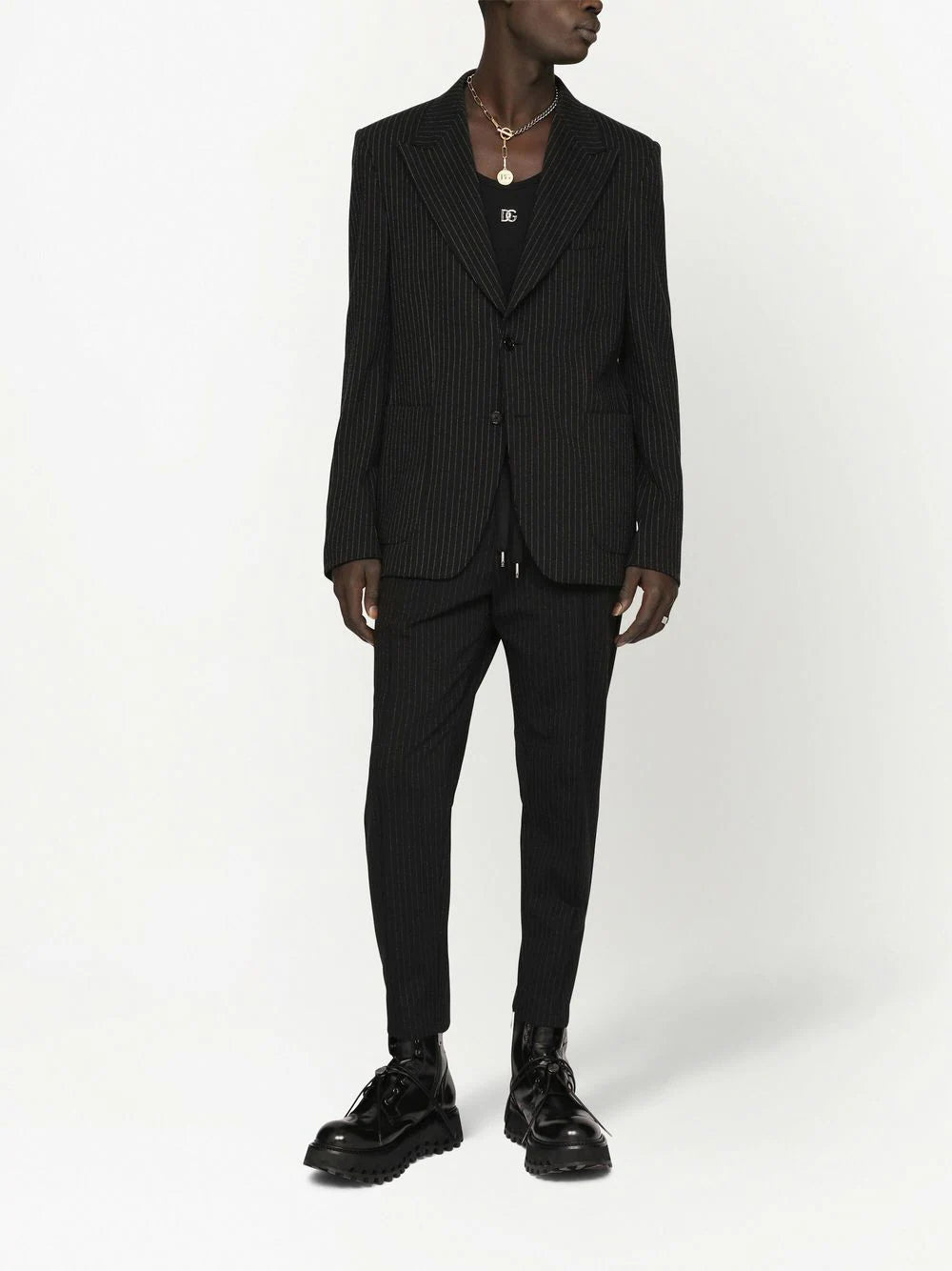 Dolce & Gabbana  pinstriped single-breasted blazer