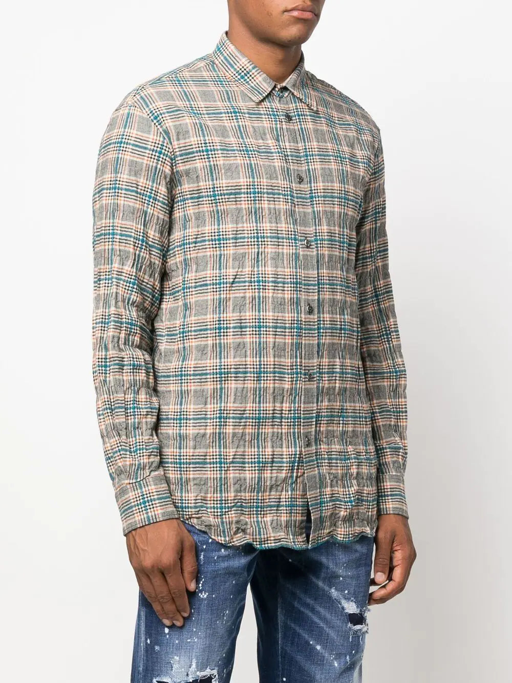 Dsquared2 checked cotton-blend shirt