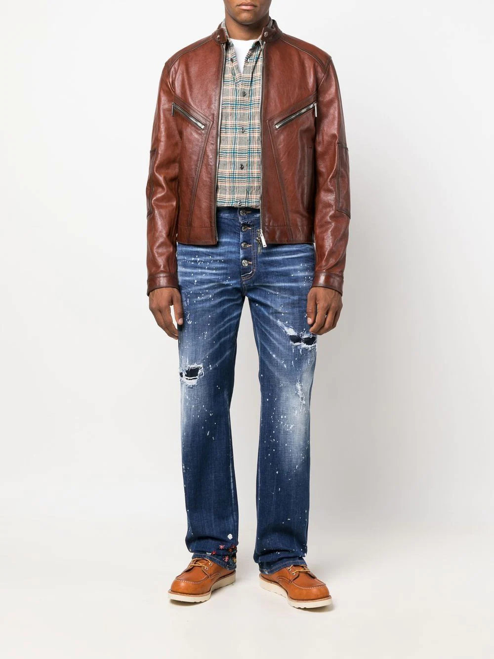 Dsquared2 checked cotton-blend shirt