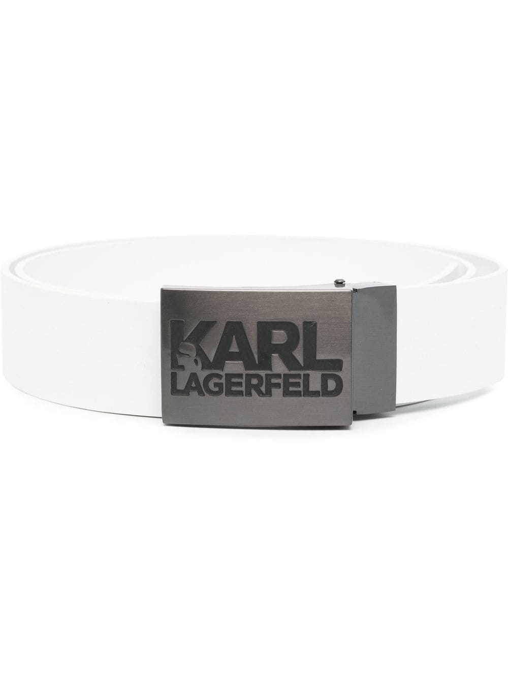 Karl Lagerfeld logo-buckle leather belt
