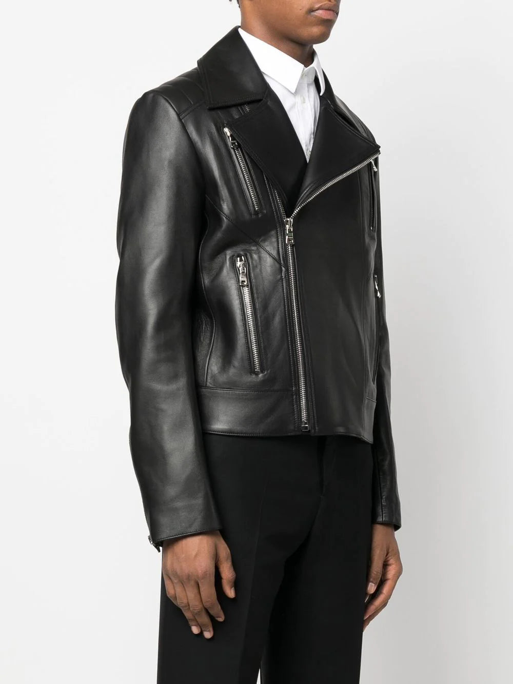Balmain zip leather jacket - Image 2