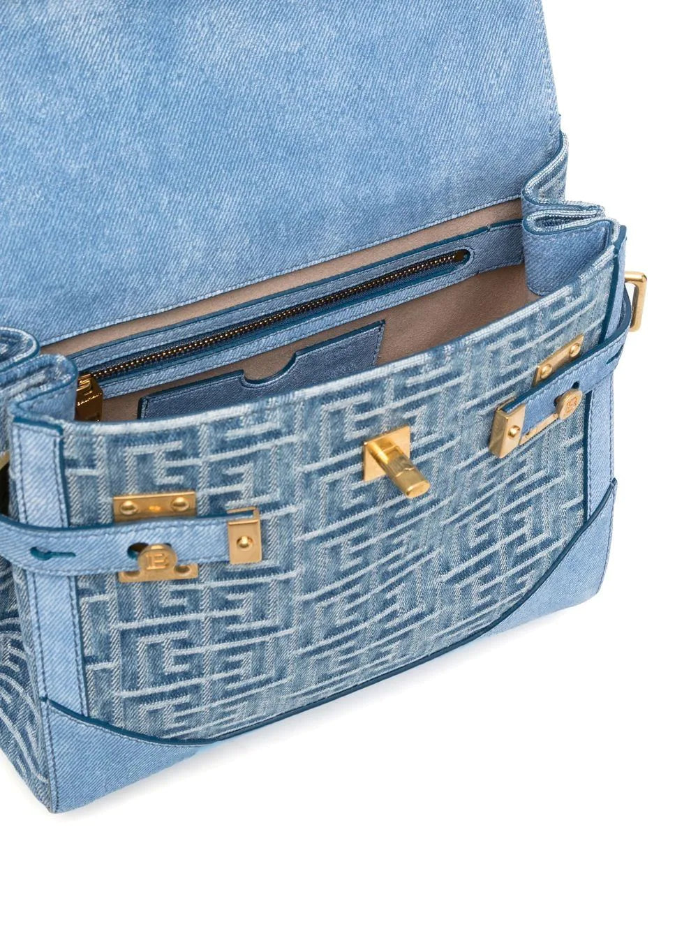 Balmain monogram-jacquard denim tote bag - Image 2