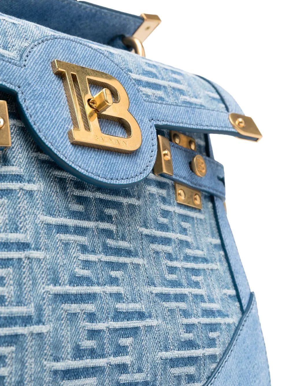 Balmain monogram-jacquard denim tote bag - Image 4
