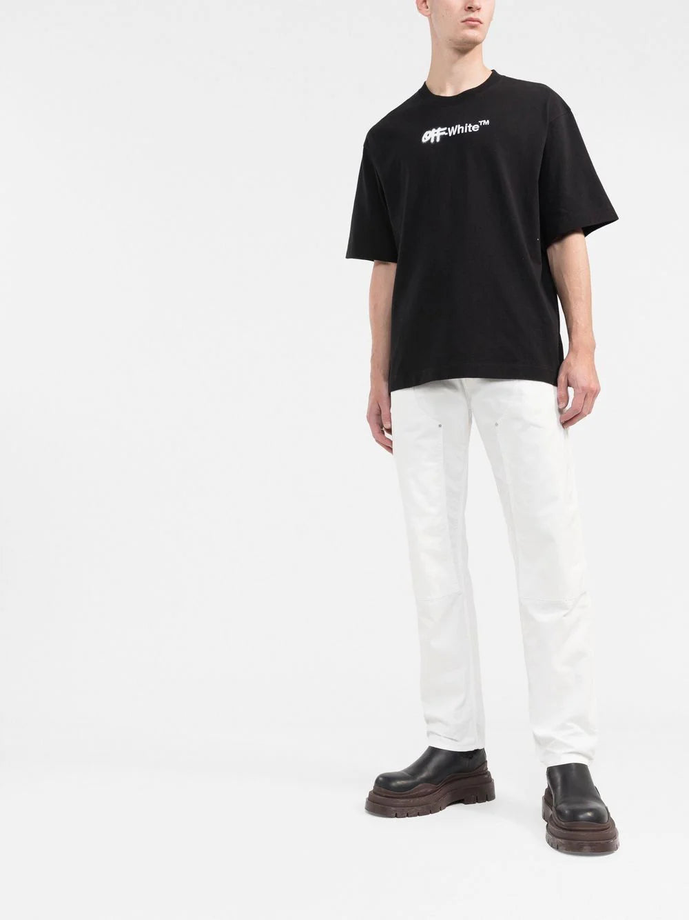 Off-white Spray Helvetica logo print T-shirt