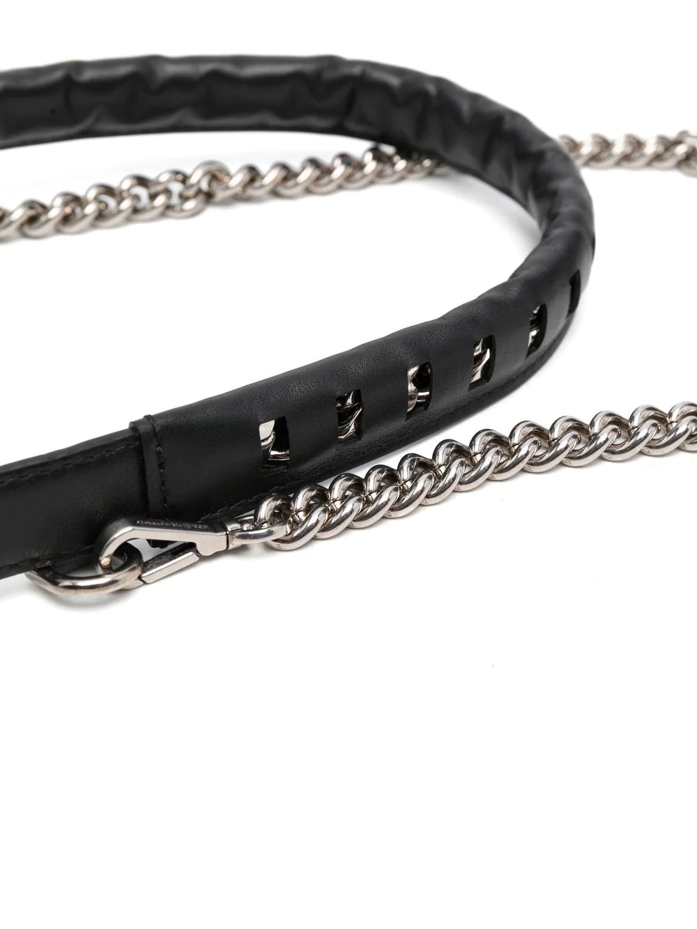 Alexander McQueen chain-link & leather belt - Image 2