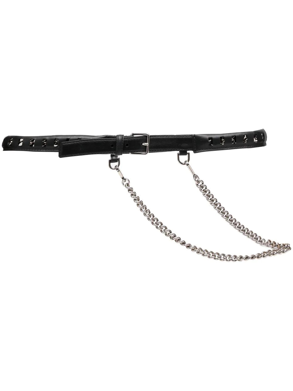 Alexander McQueen chain-link & leather belt