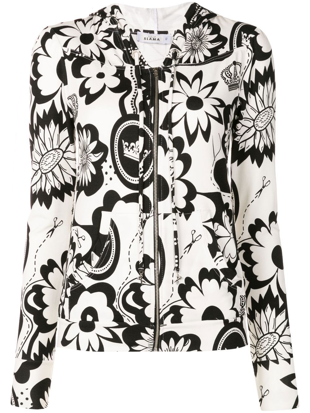 Amir Slama  floral-print zip-up jacket