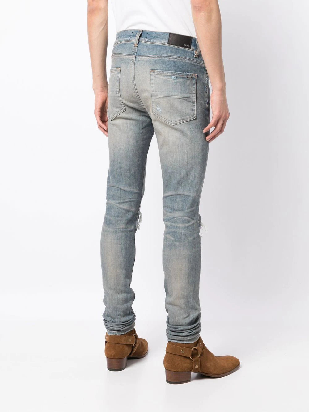 Amiri ripped skinny-cut jeans