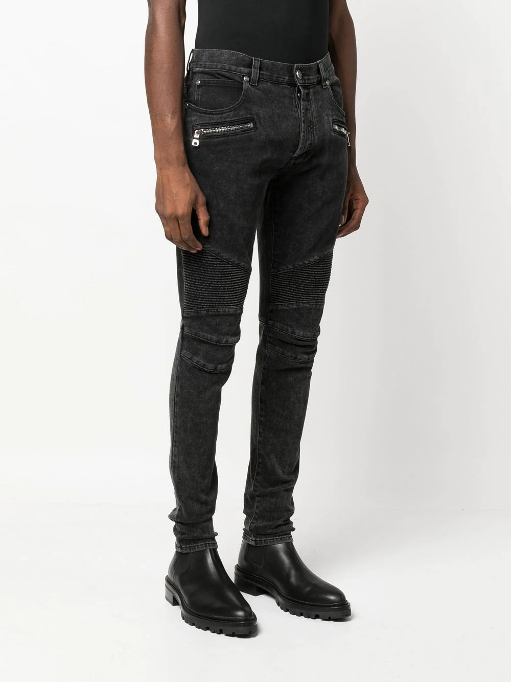 Balmain logo-patch denim jeans