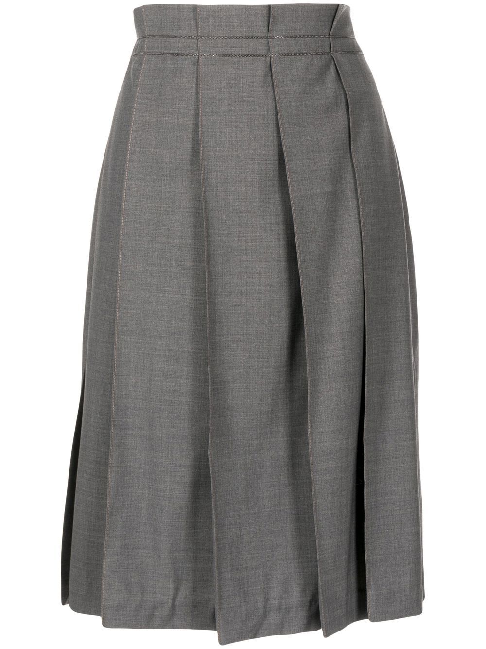 Brunello Cucinelli  bead-embellished pleated midi skirt
