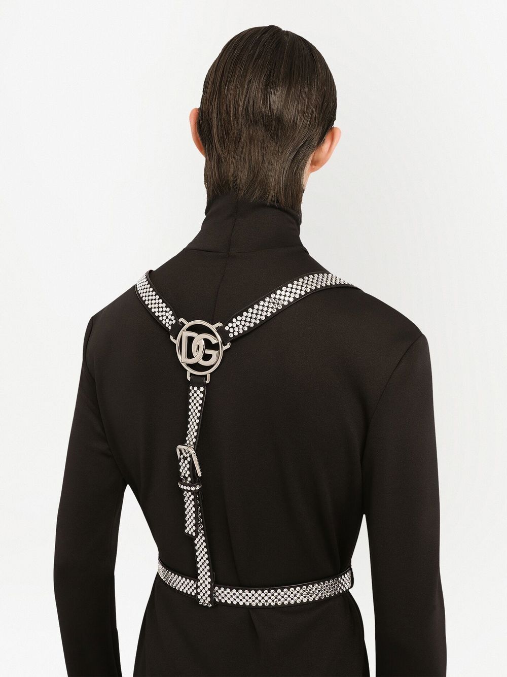 Dolce & gabbana  crystal-embellished harness belt