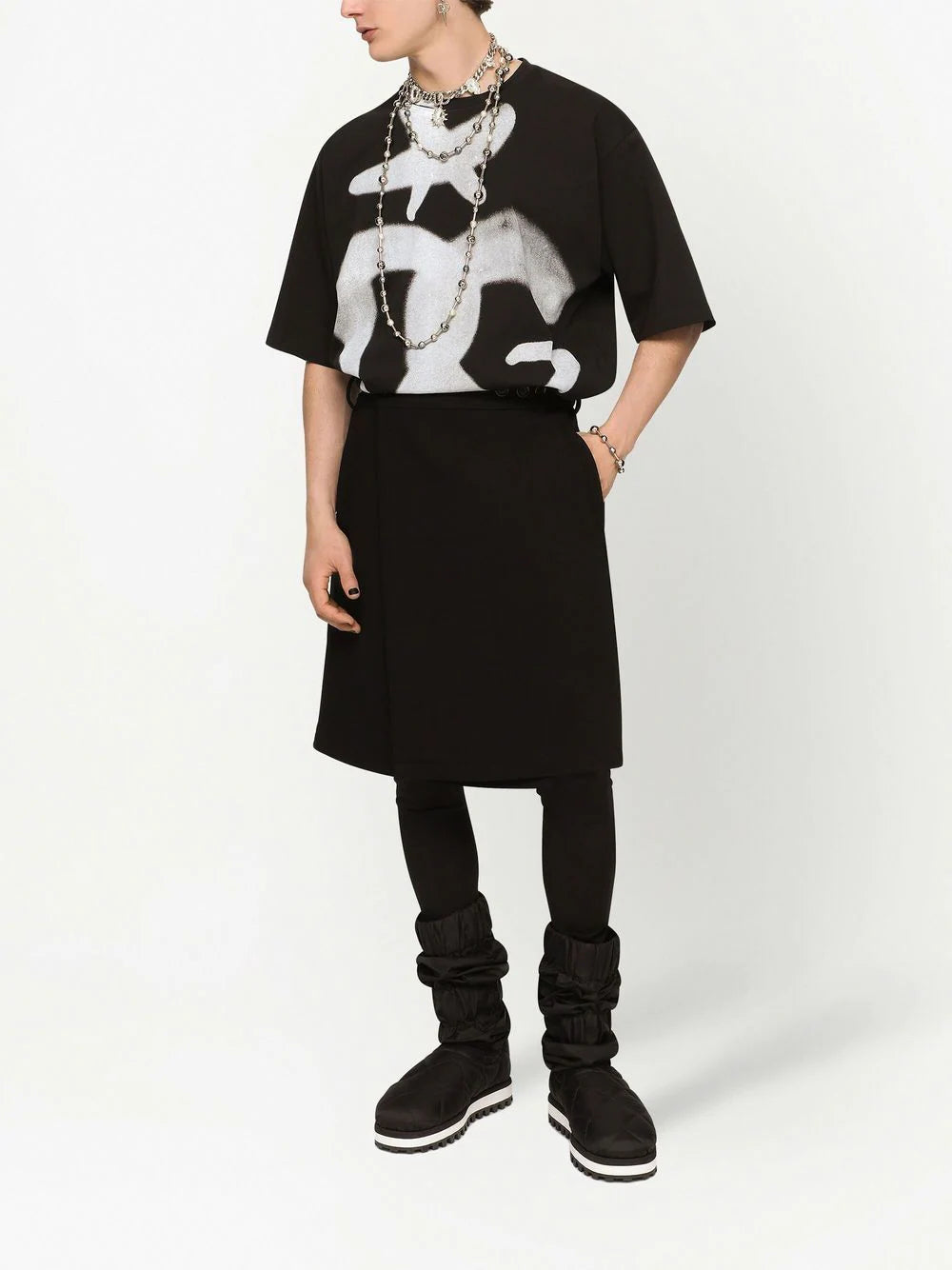 Dolce & gabbana DG graffiti-print boxy T-shirt