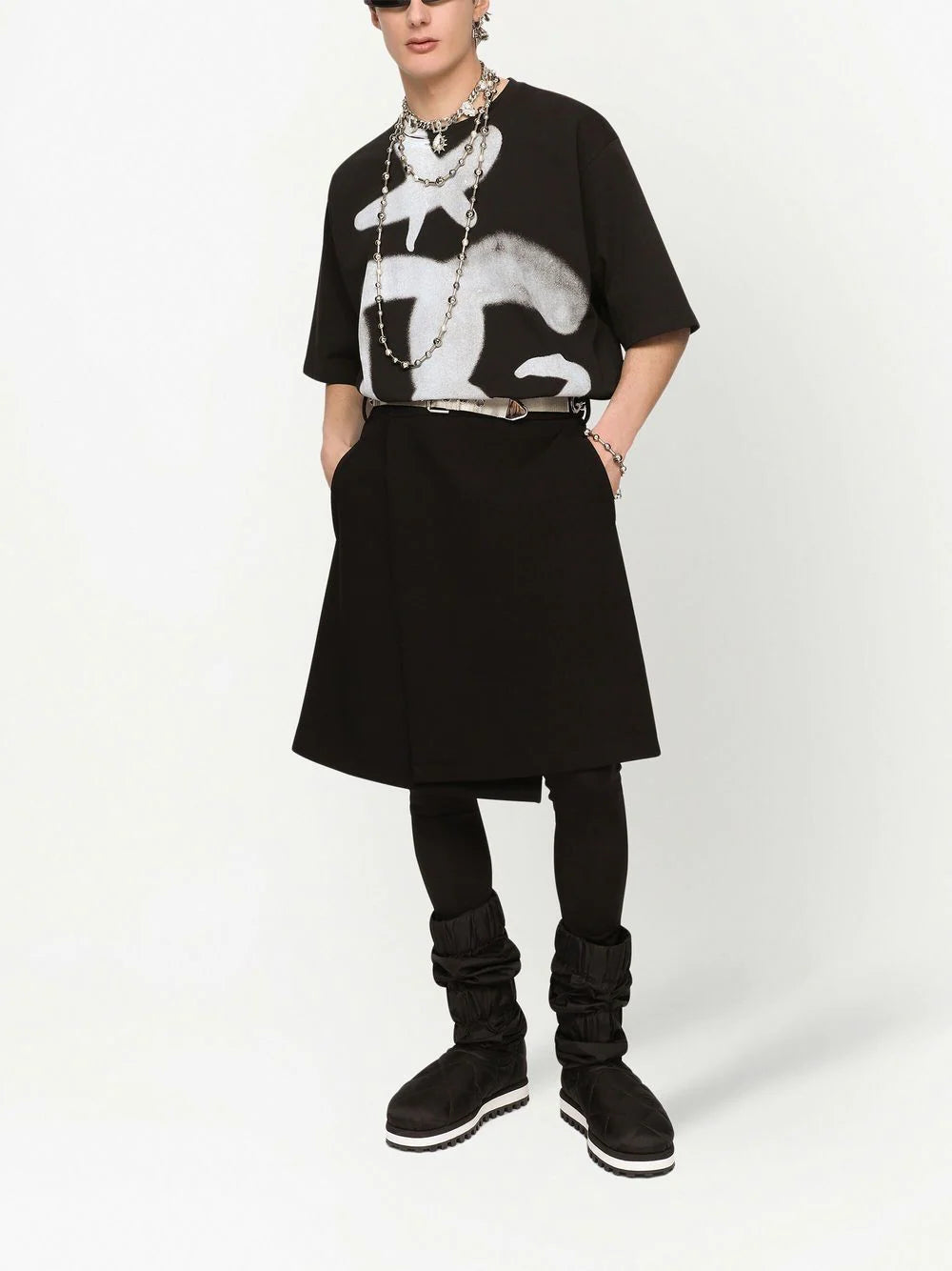Dolce & gabbana DG graffiti-print boxy T-shirt