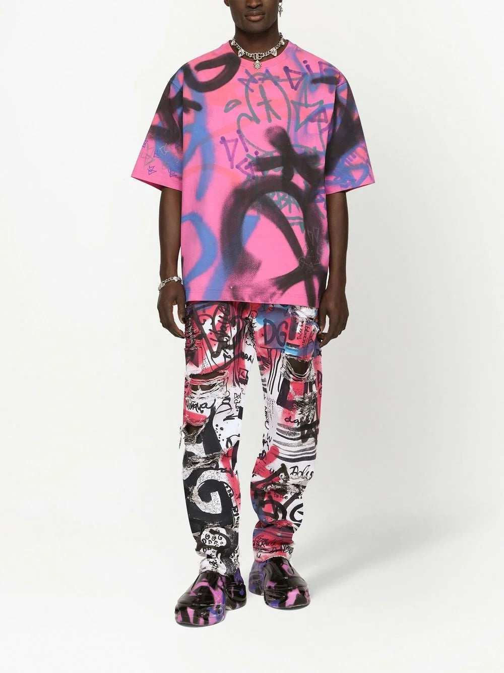 Dolce & gabbana  graffiti-print cotton T-shirt