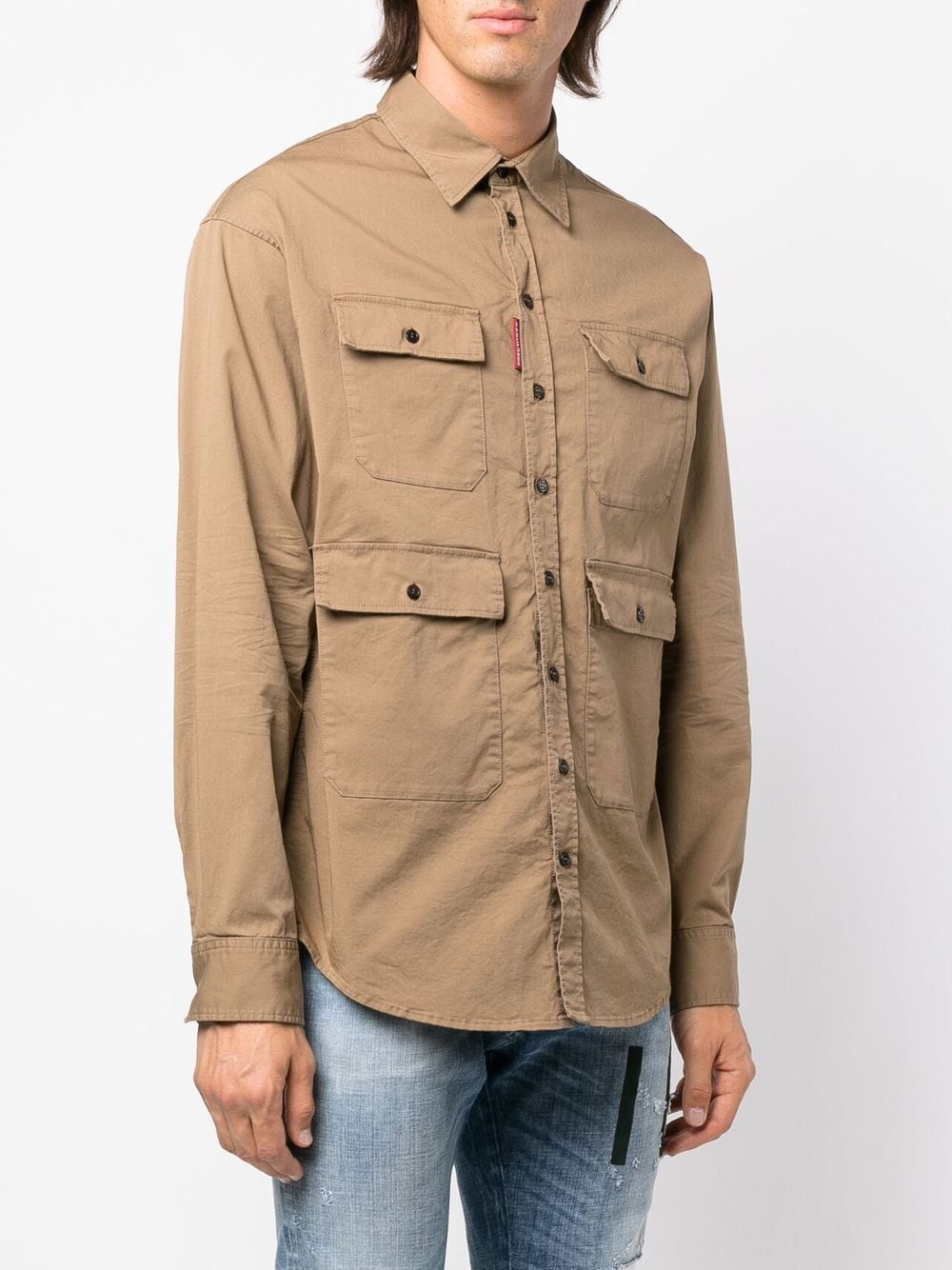 Dsquared2 patch-pocket button-up shirt