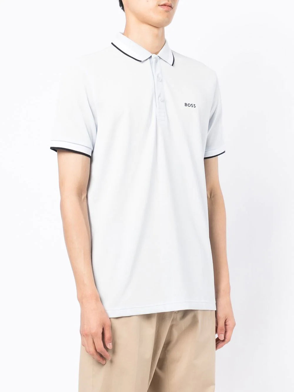 Boss logo-embroidered polo shirt