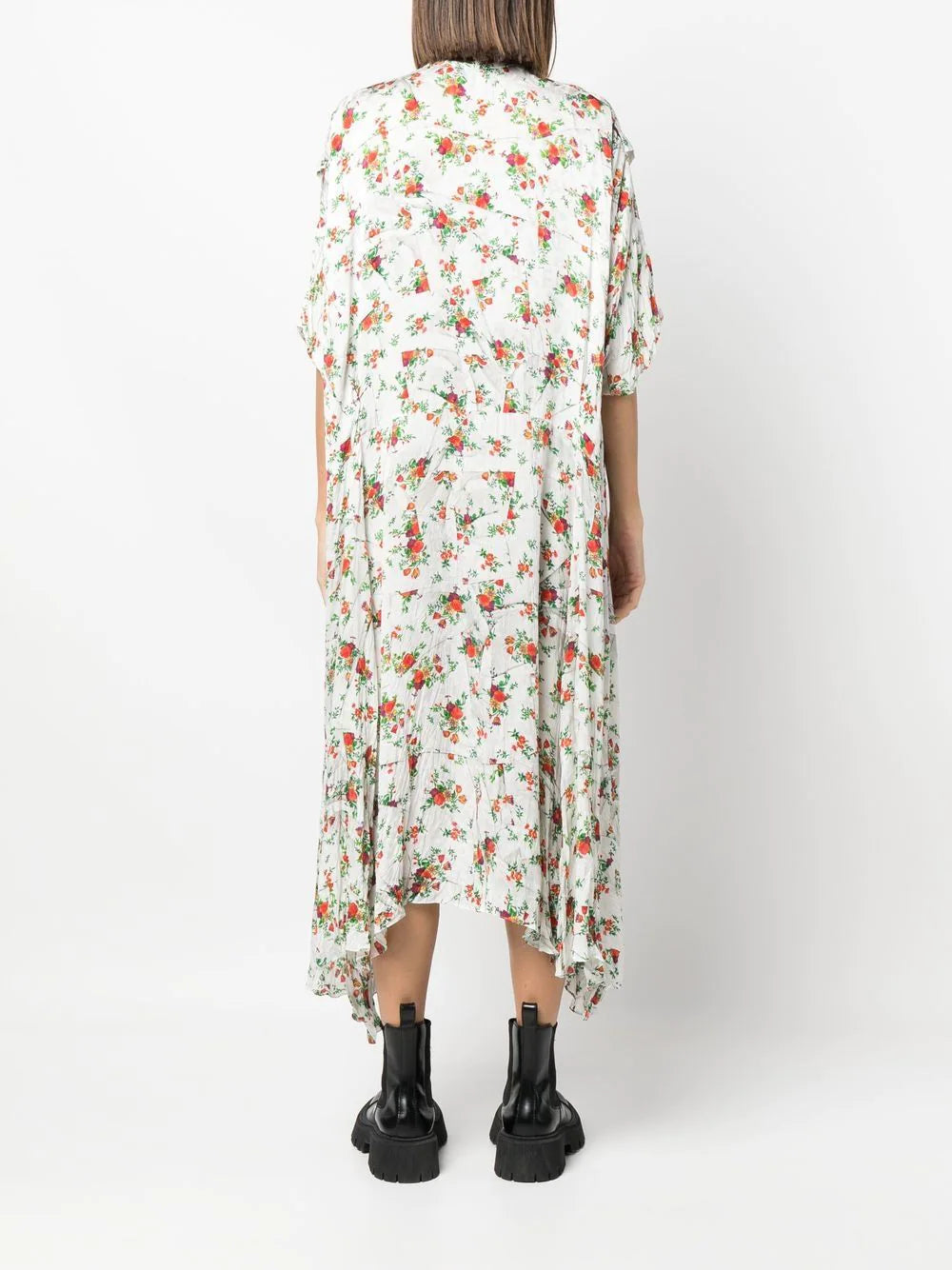 Balenciaga  floral-print midi dress