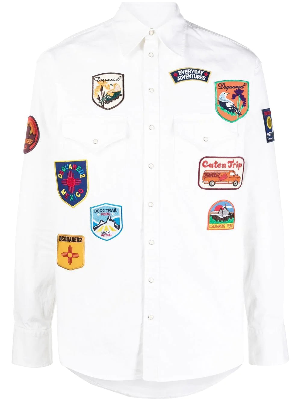 Dsquared2 patch-detail long-sleeve shirt