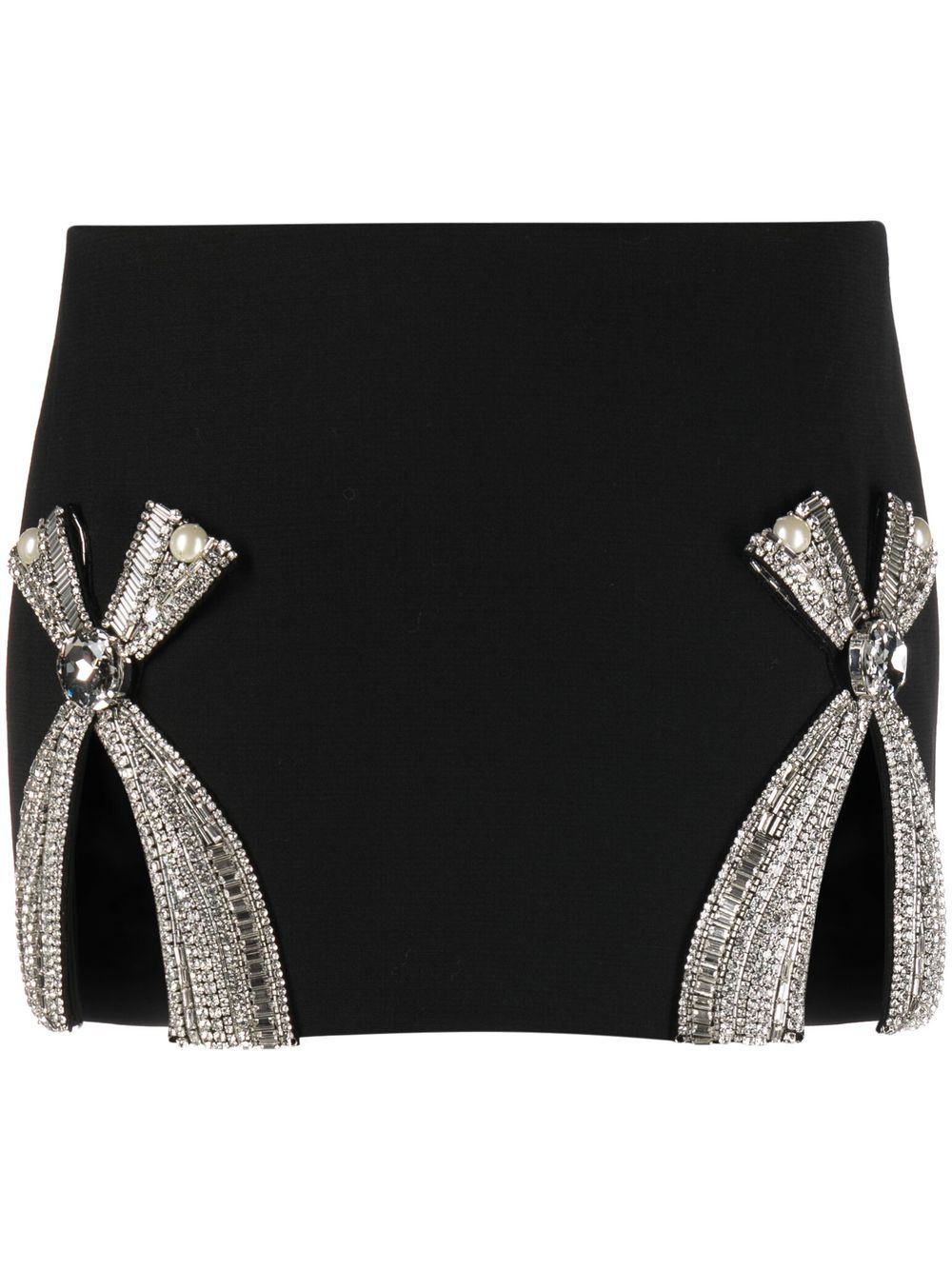 AREA  bow-detail mini skirt