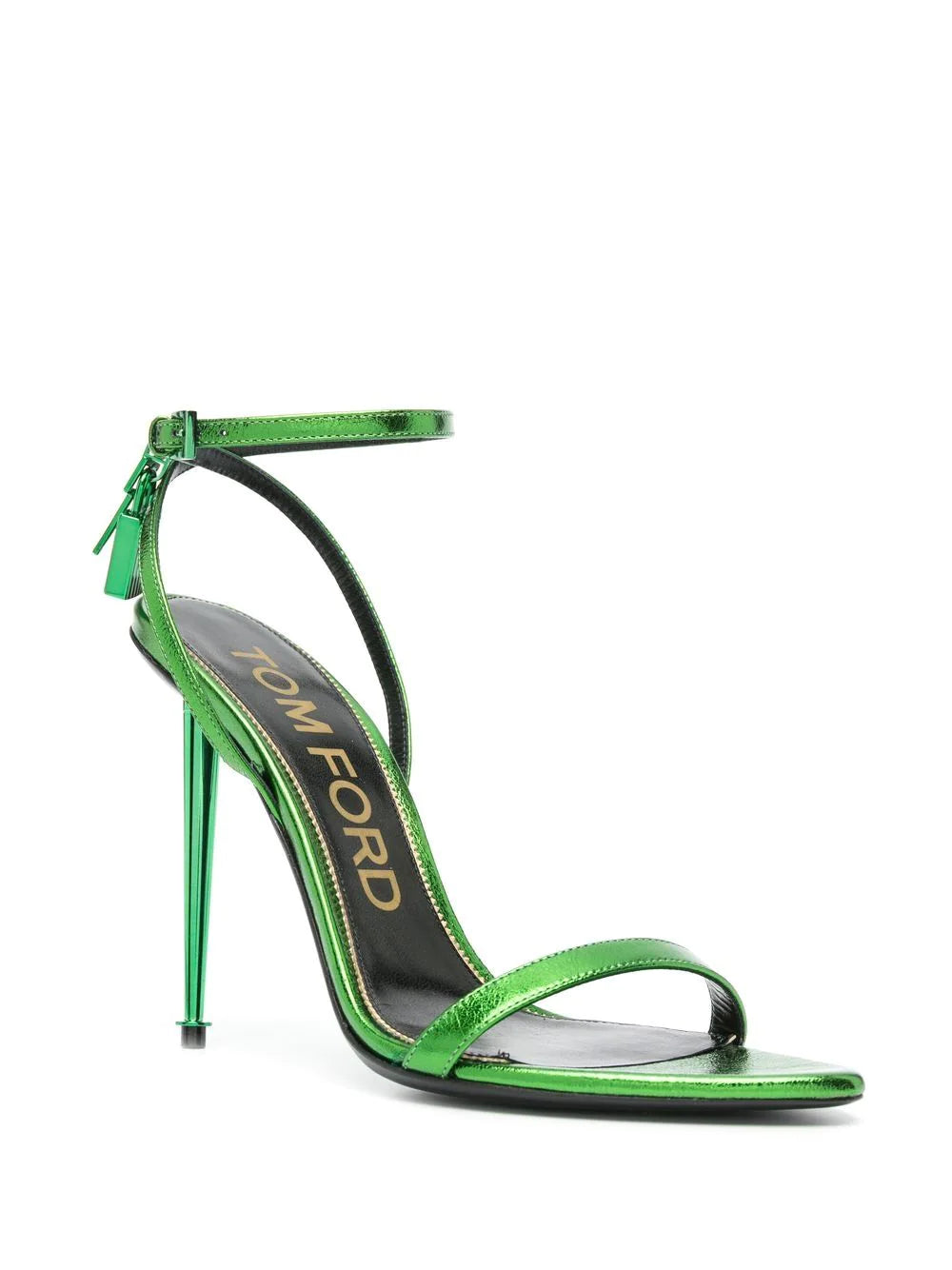 Tom Ford Padlock 120mm metallic-leather sandals