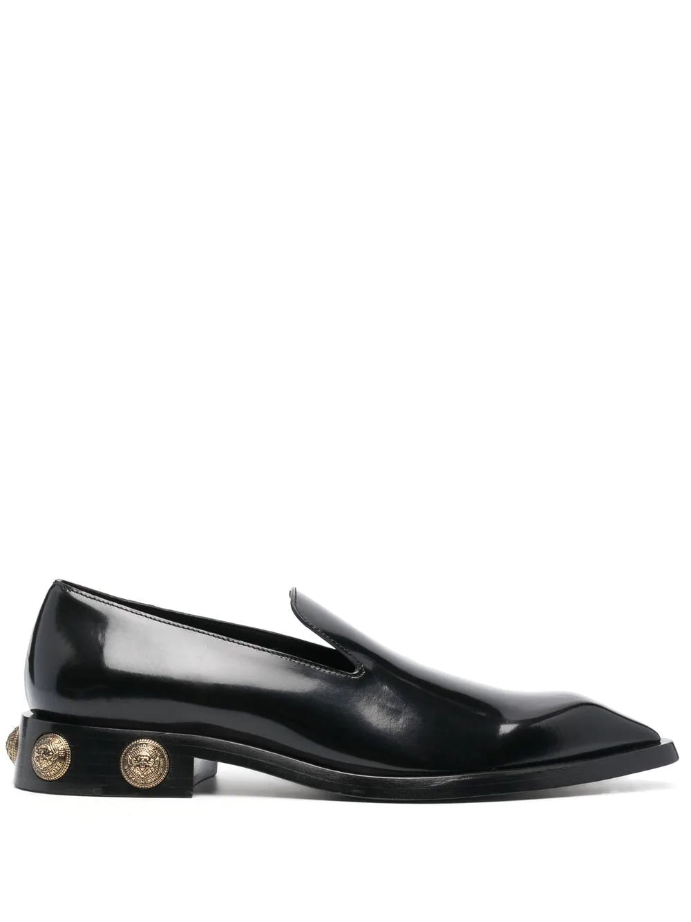 Balmain  button-detail leather moccasins