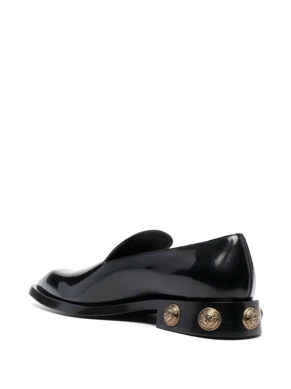 Balmain  button-detail leather moccasins