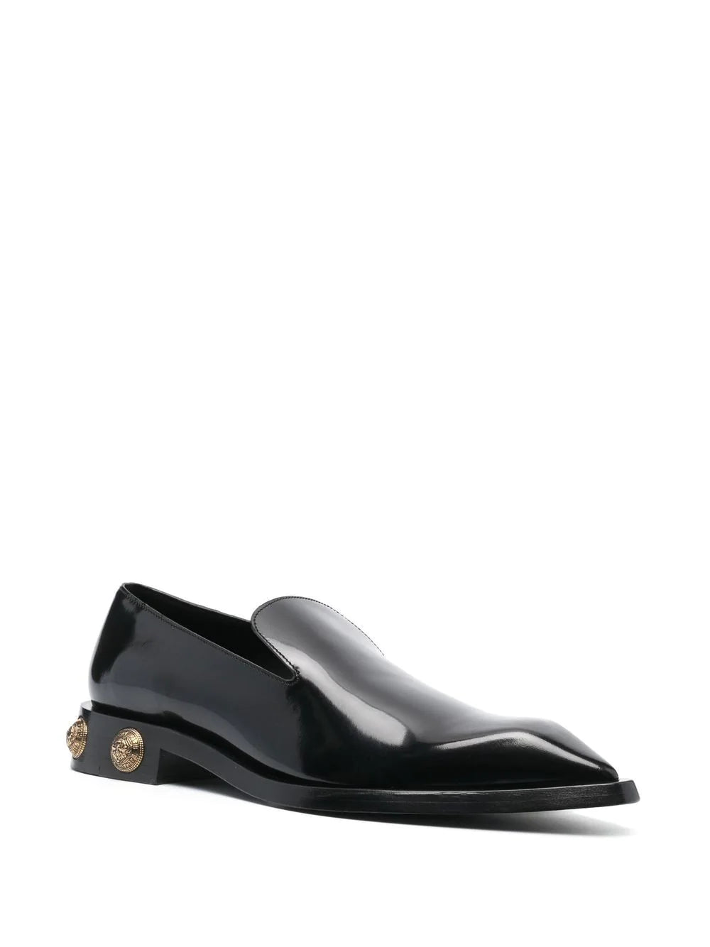 Balmain  button-detail leather moccasins
