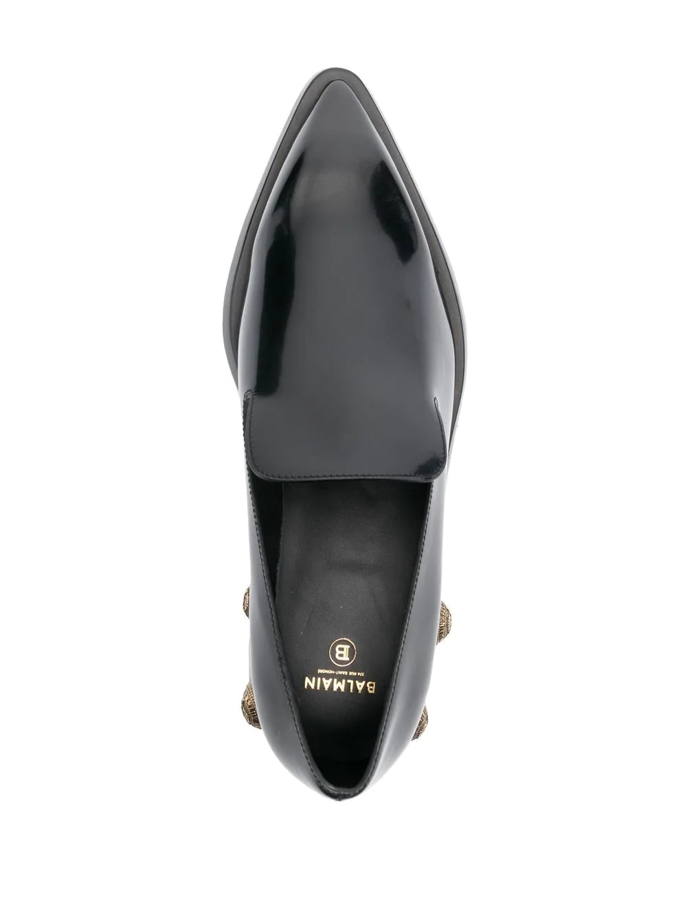 Balmain  button-detail leather moccasins
