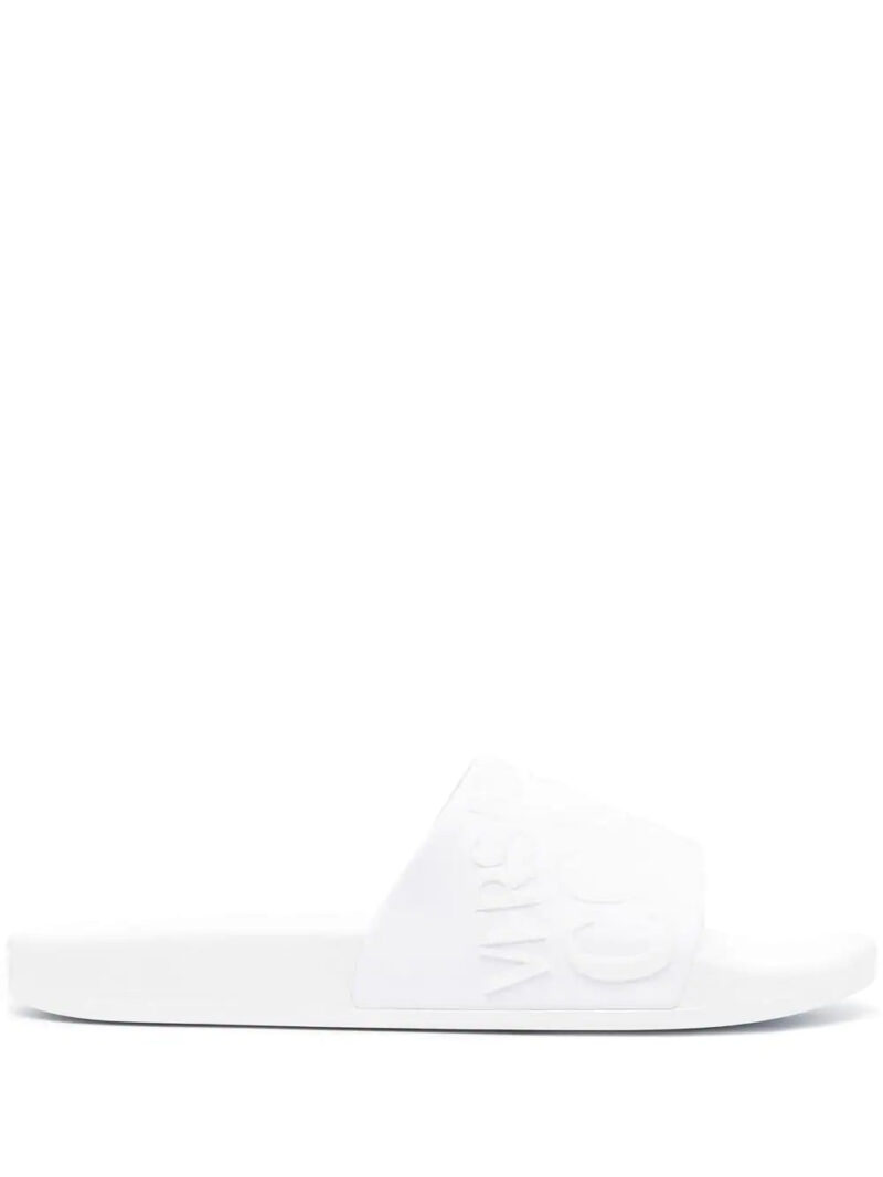 Versace Jeans Couture  embossed logo pool slides