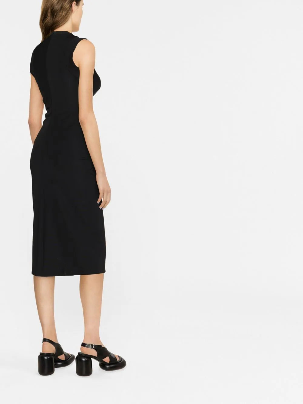 Alexander McQueen  side ruched-detail midi dress