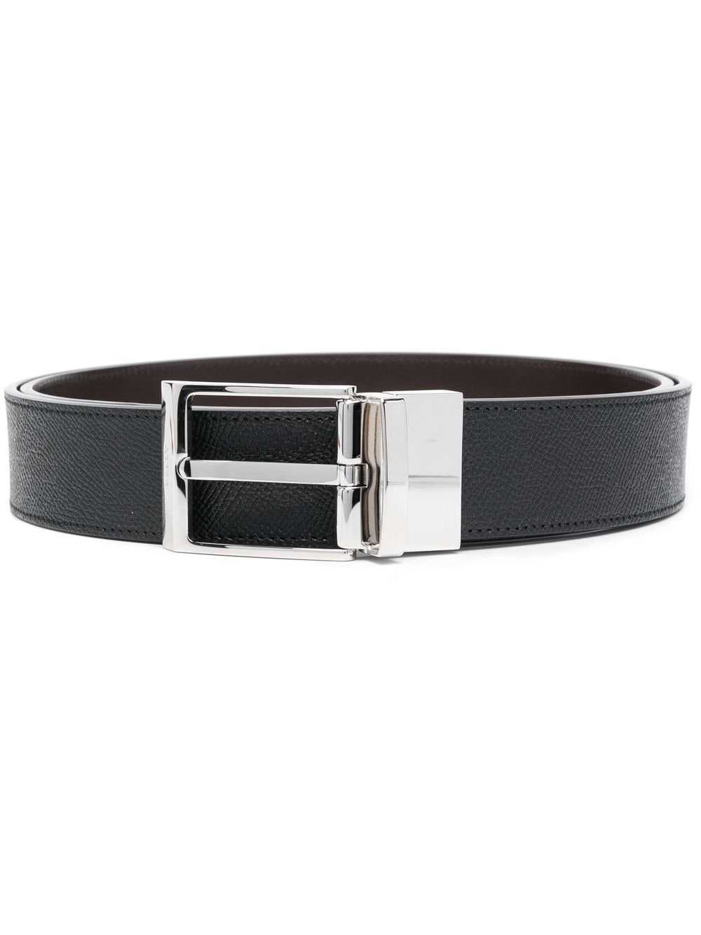 Bally leather buckle belt