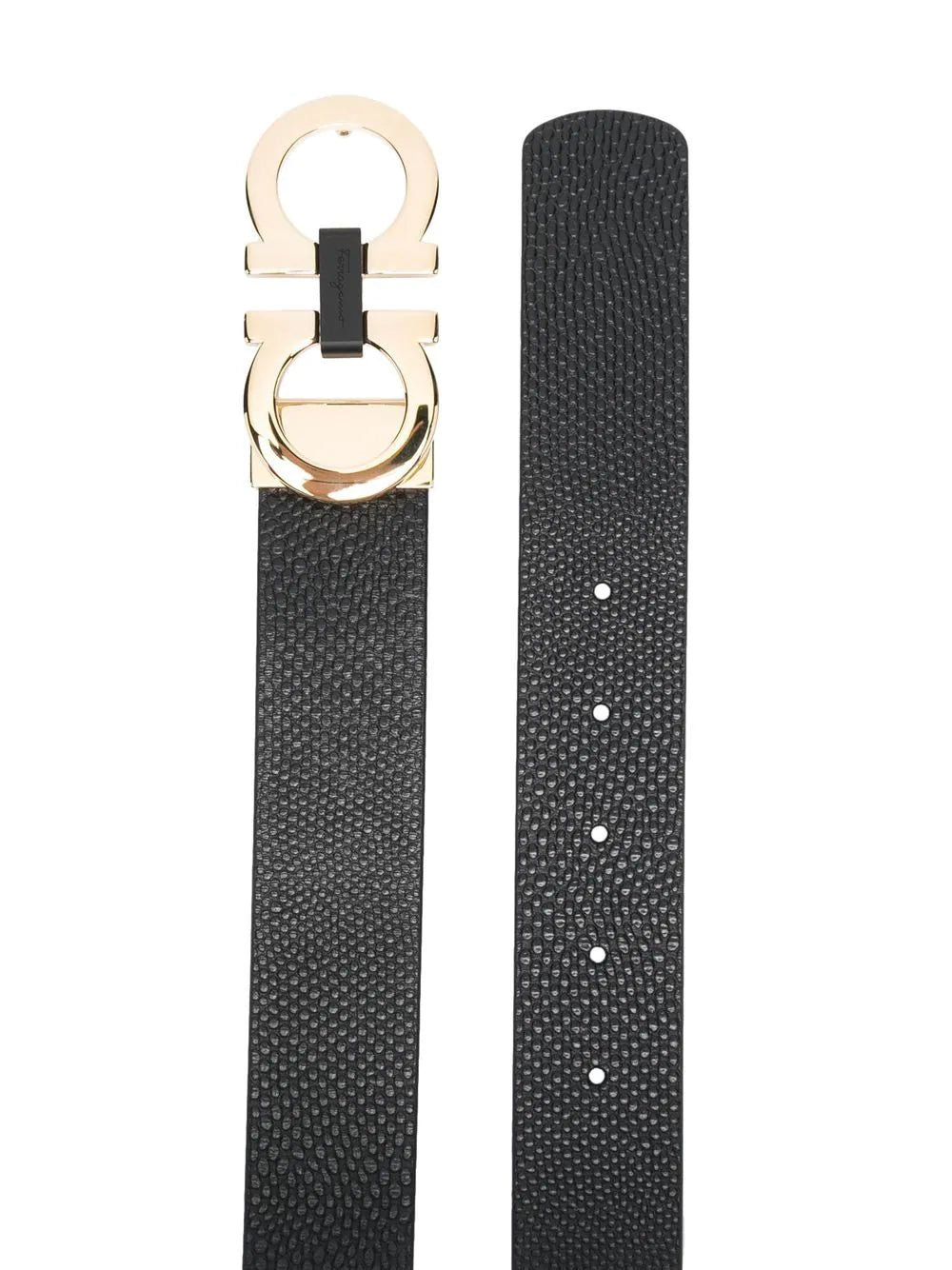 Ferragamo gold-hardware leather belt