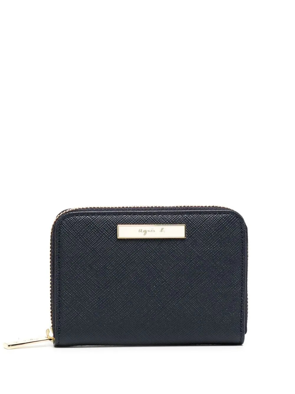 agnès b. logo-plaque leather wallet