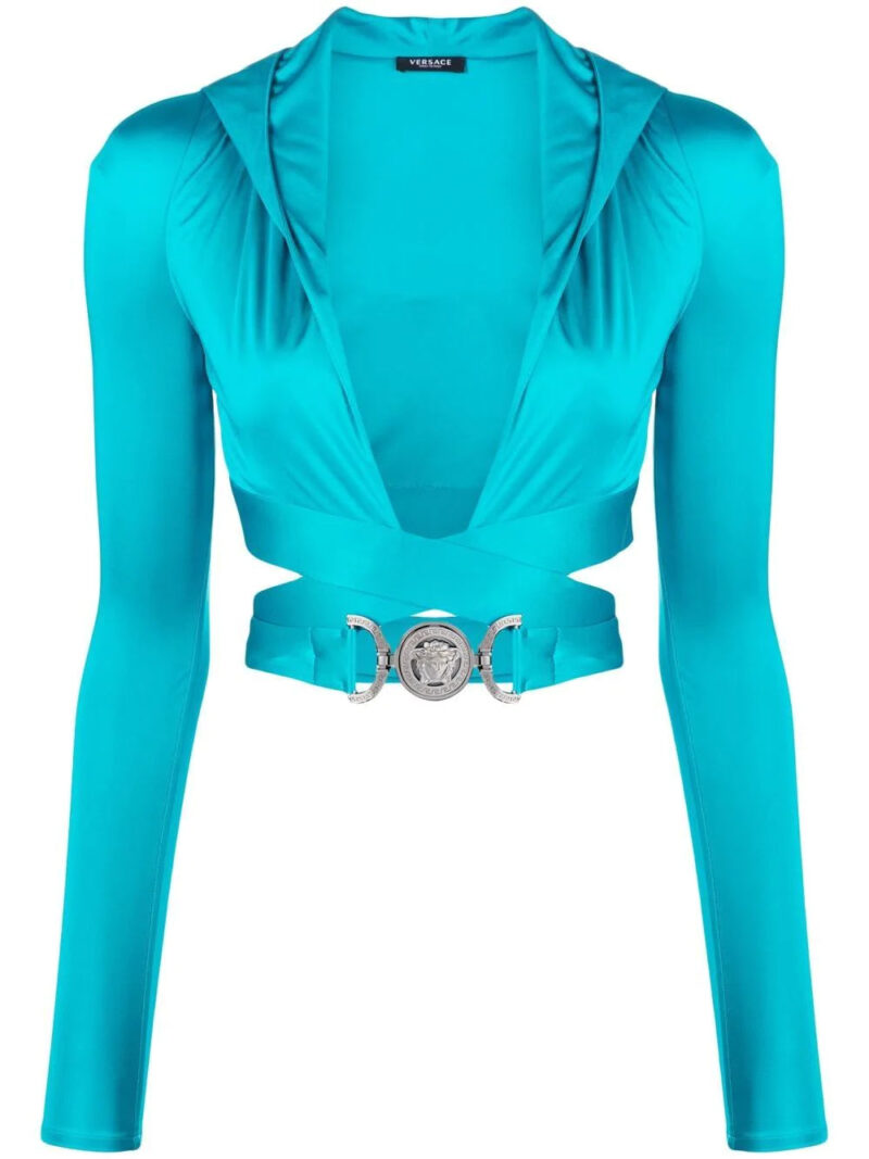 Versace  Medusa Biggie crop hoodie