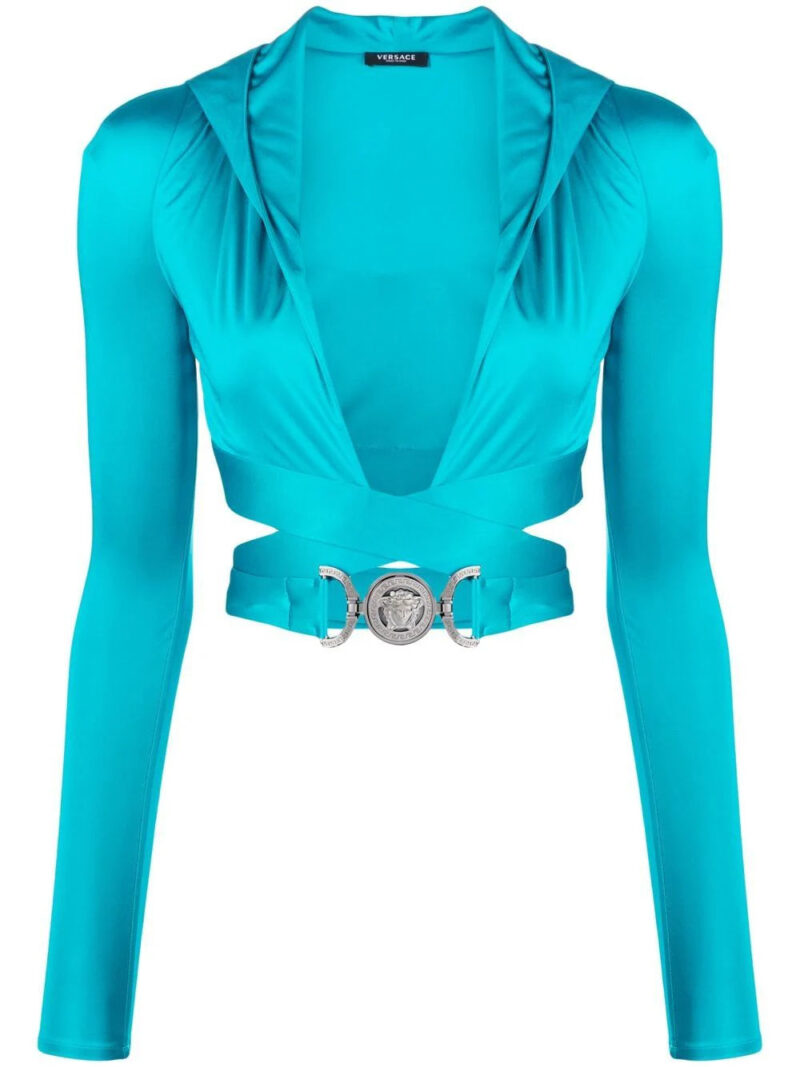 Versace  Medusa Biggie crop hoodie