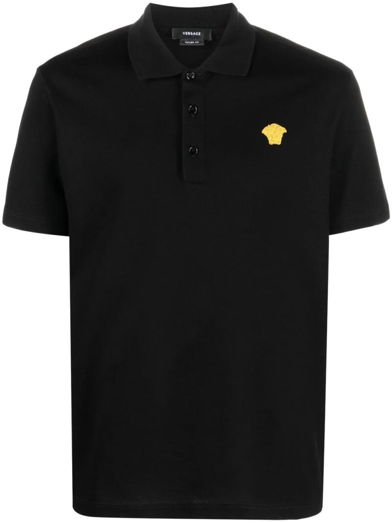 Versace  Medusa embroidered polo shirt