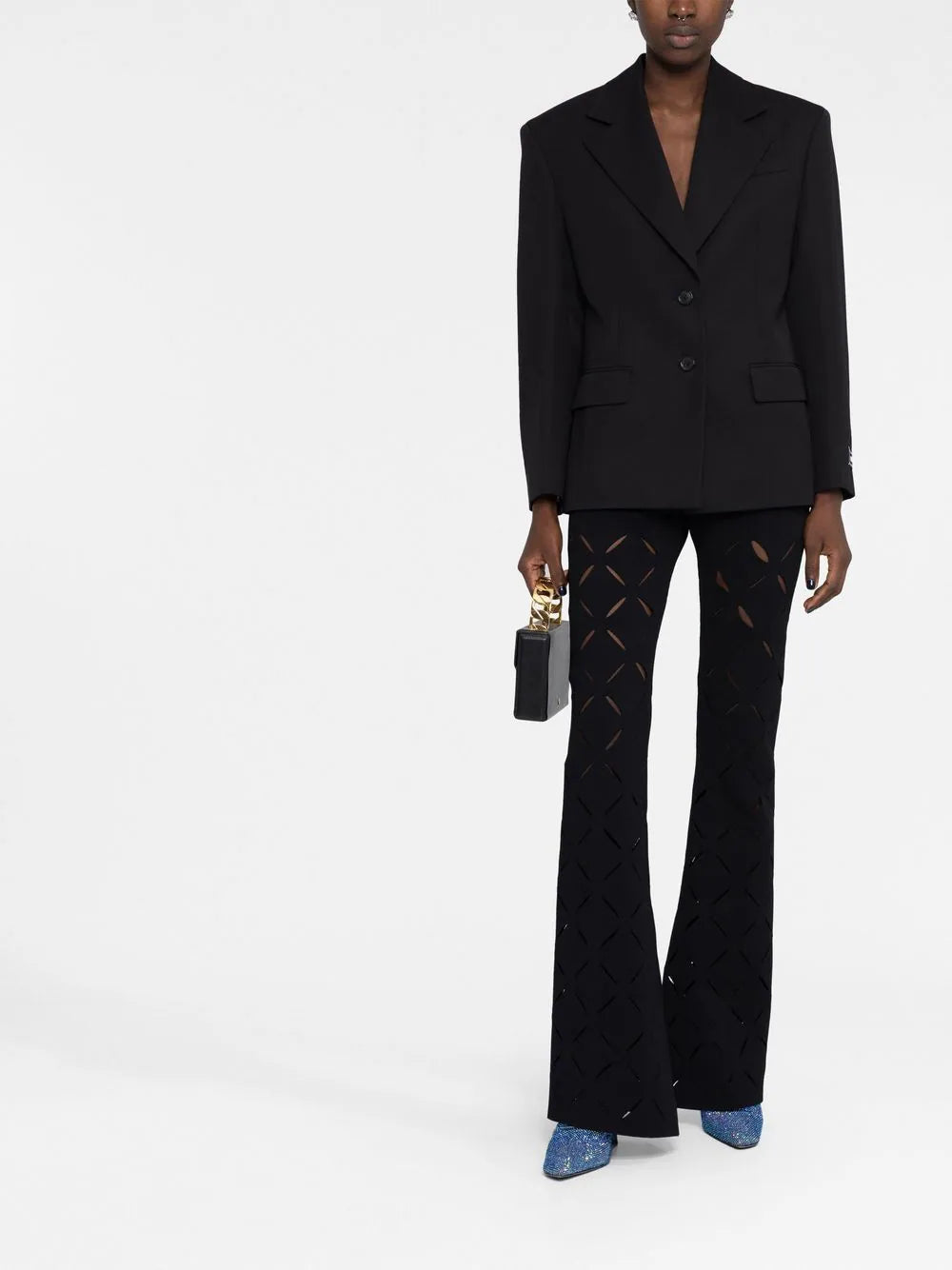 Versace  cut-out flared trousers