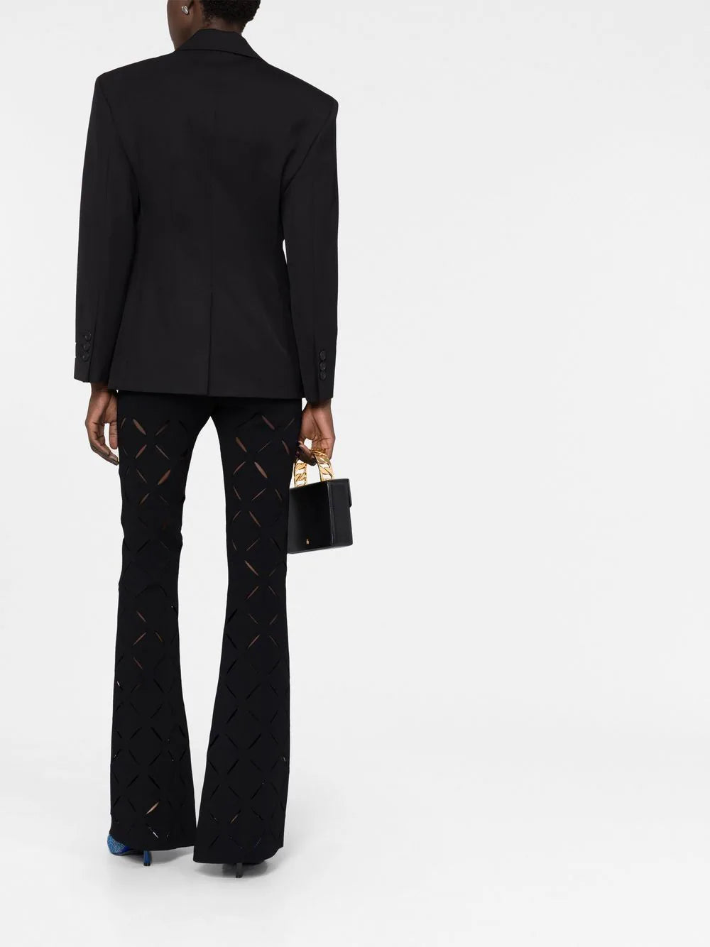 Versace  cut-out flared trousers