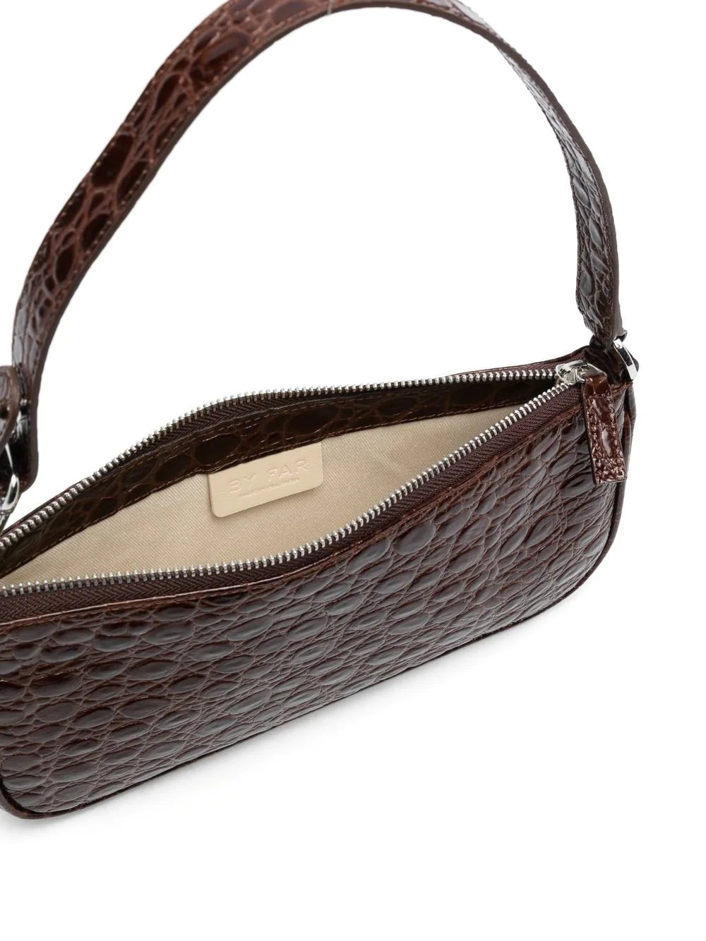BY FAR  crocodile-effect bag
