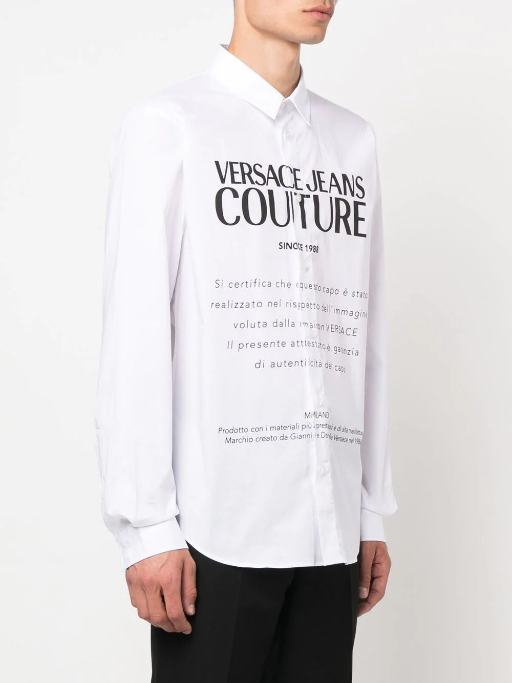 Versace Jeans Couture logo-print stretch-cotton shirt