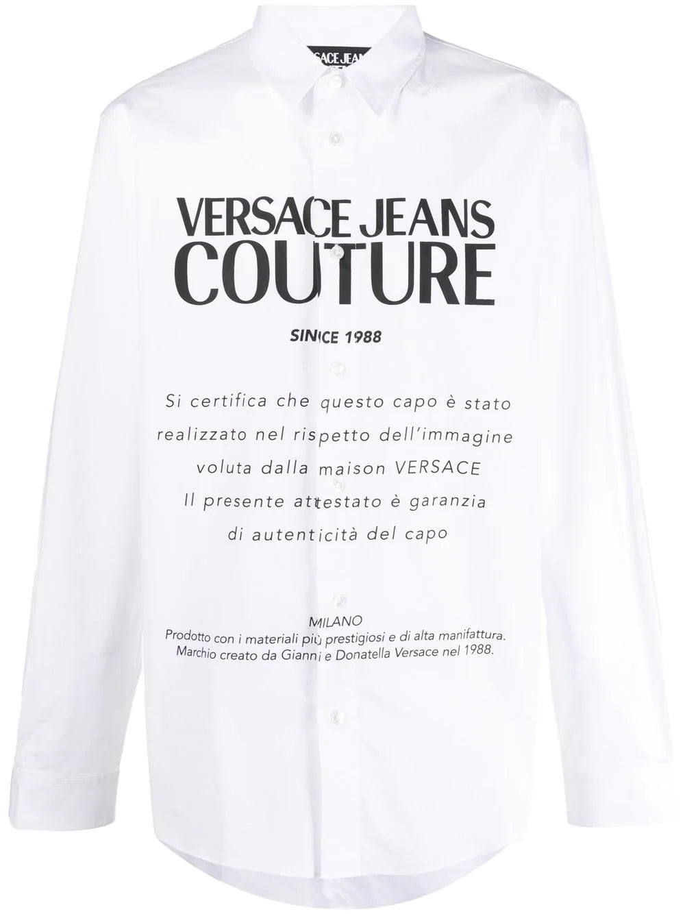 Versace Jeans Couture  logo-print stretch-cotton shirt