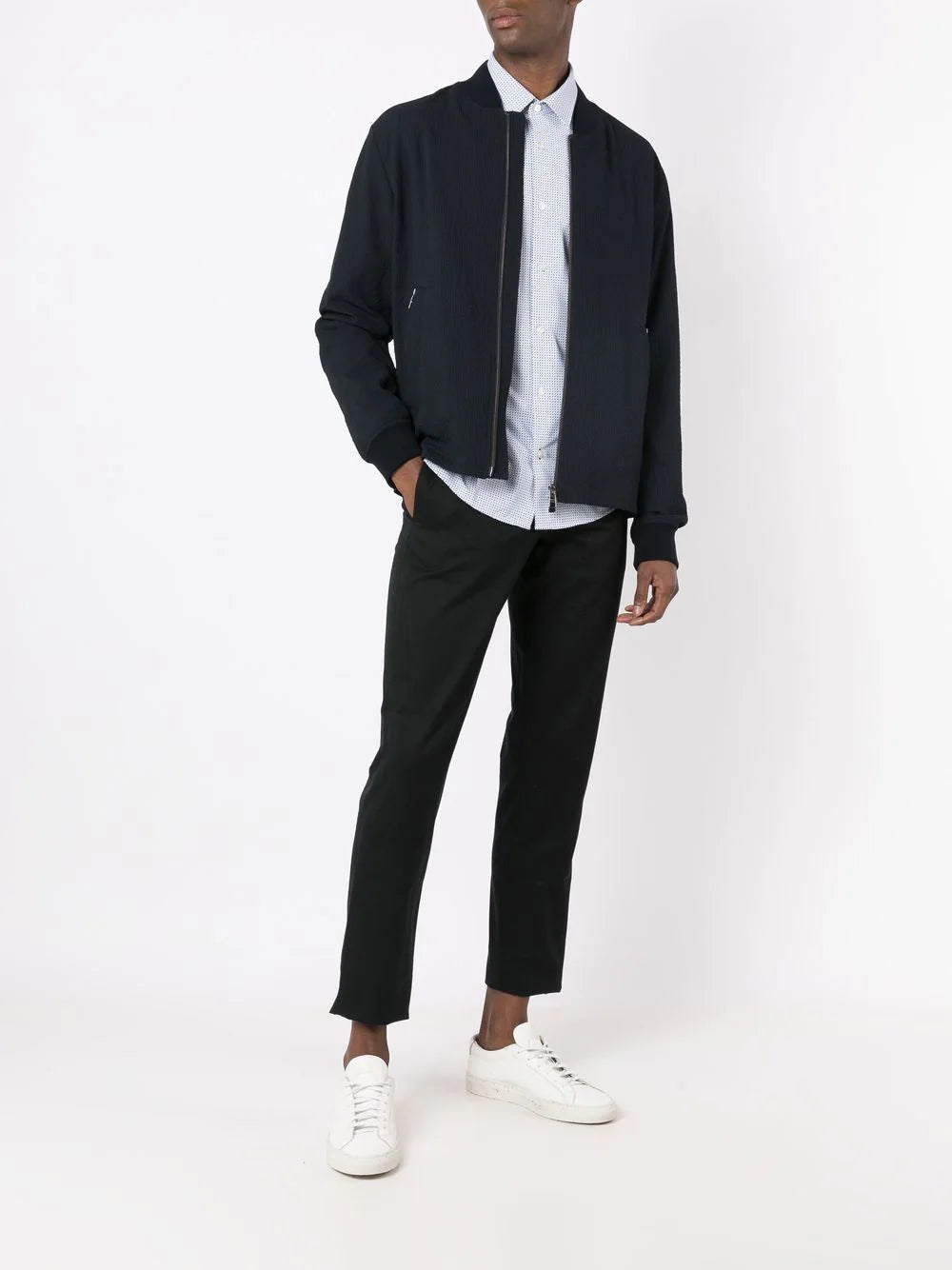 BOSS Hanry zipped bomber jacket
