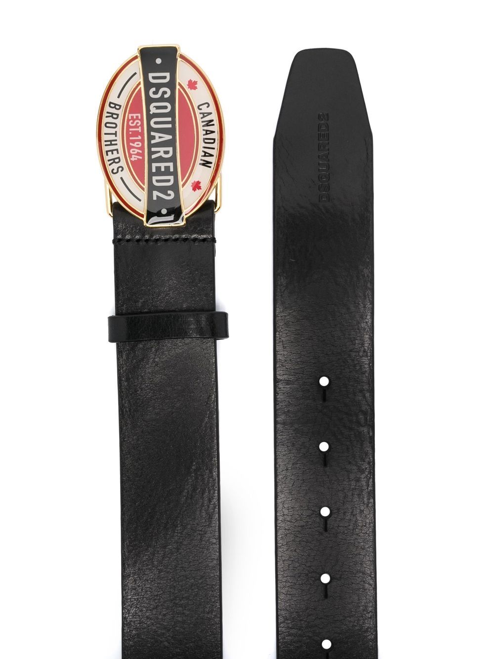 Dsquared2 logo-buckle leather belt