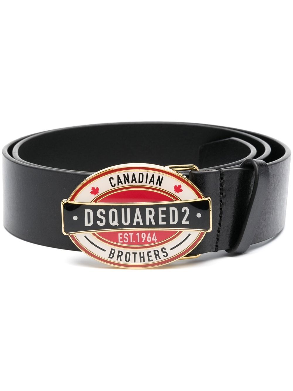 Dsquared2 logo-buckle leather belt