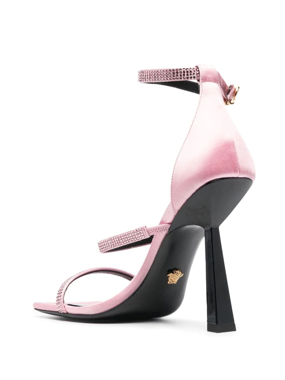 Versace  Crystal Safety Pin 125mm sandals
