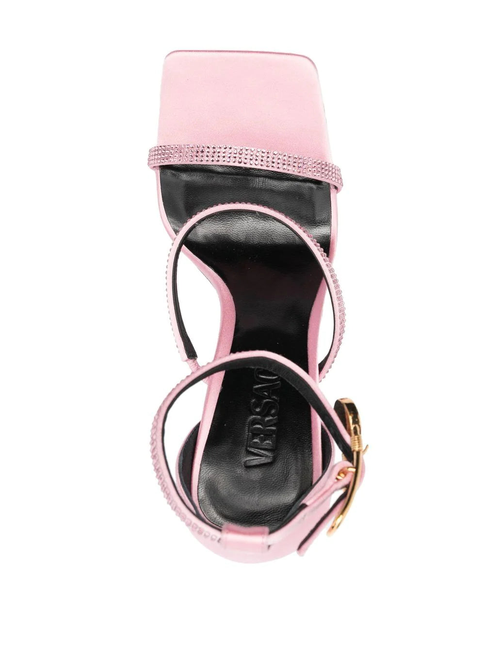 Versace  Crystal Safety Pin 125mm sandals