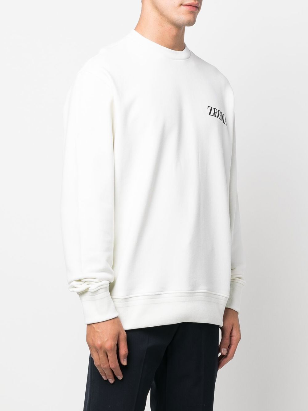 Zegna chest logo-print detail sweatshirt